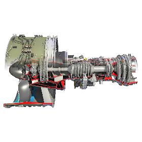 3D Full and Cutaway Turbofan Engine